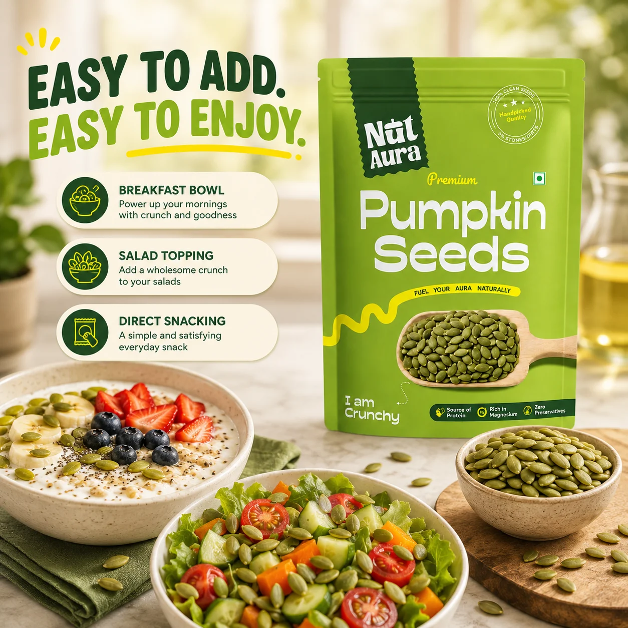 easily add pumpkin seeds to meals