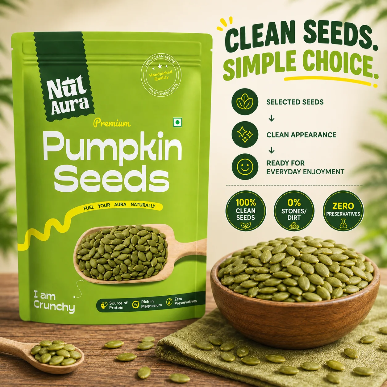 clean pumpkin seeds